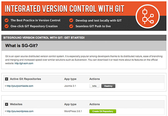 The SG-GIT Interface