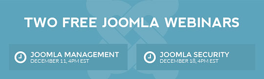 New Joomla Webinars Series!