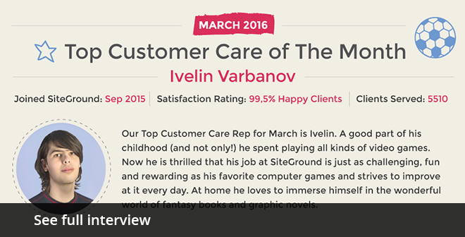 Ivelin Varbanov SiteGround