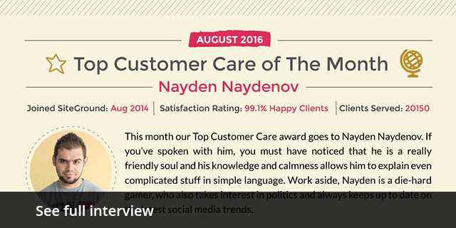 Nayden Naydenov SiteGround