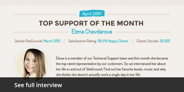 Elena Chavdarova SiteGround