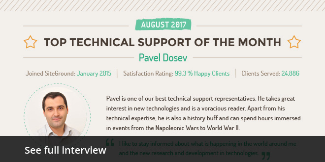 Pavel Dosev SiteGround