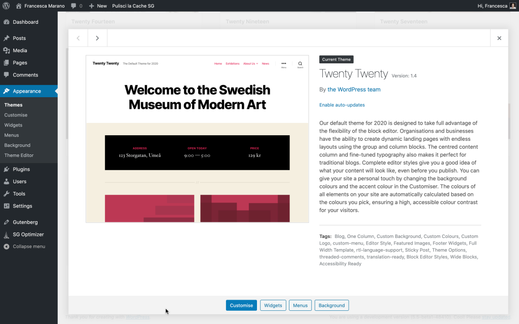 theme auto-update in WordPress 5.5