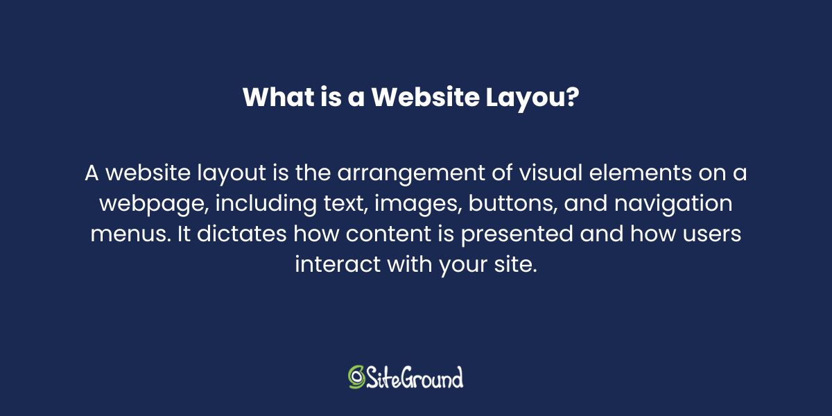 What is a website layout definition