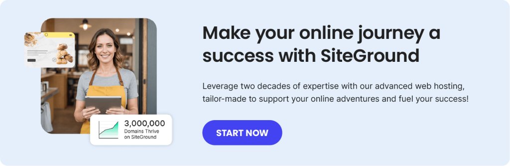 make your online journey successful with SiteGround