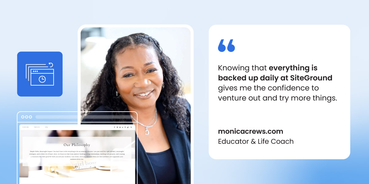 SiteGround Success Story Monica Crews