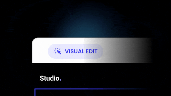 Visual Edit mode button in Coderick AI for editing directly in the project preview.