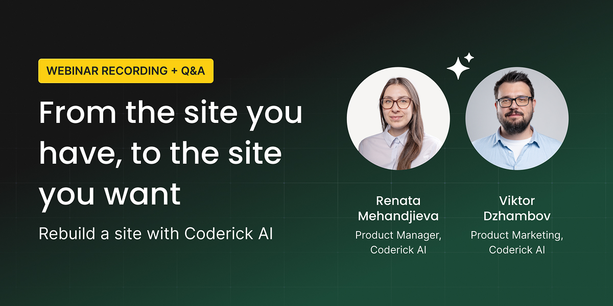 image showing the host and the topic of SiteGround's webinar focused on Rebuilding from URL feature