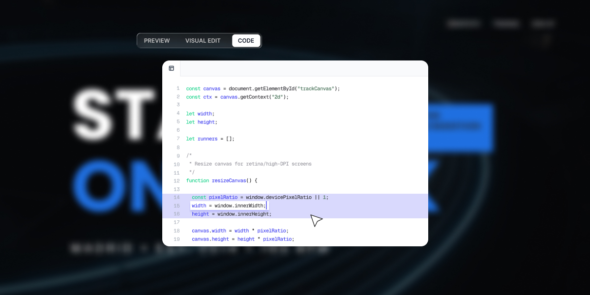 Edit your source code to shape any part of your project