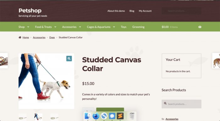 Pet shop shopping cart