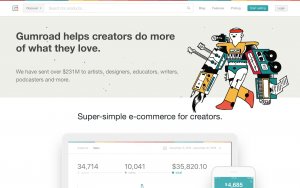 gumroad landing page
