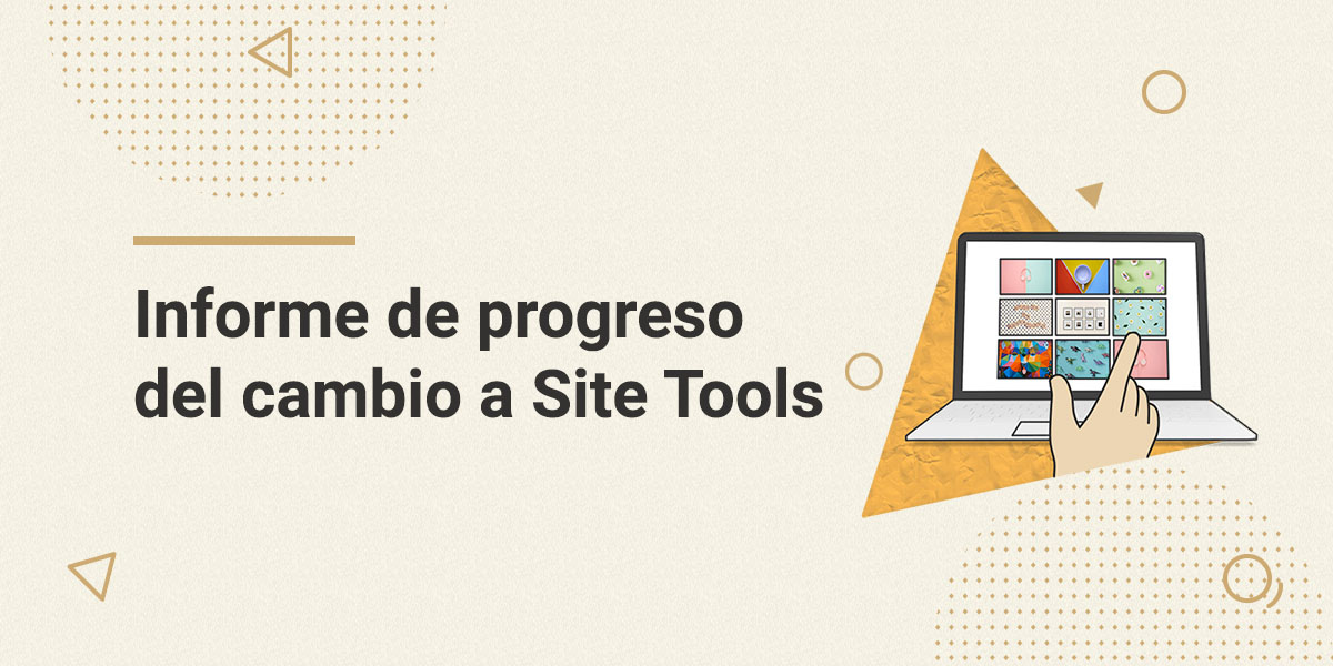 Progreso del cambio de cPanel a Site Tools