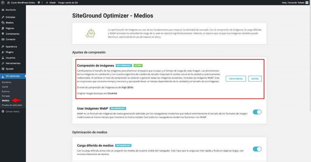 Optimización de imágenes