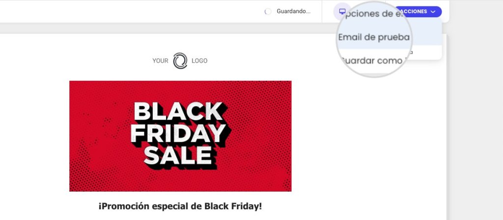 Opción de prueba de email en SiteGround Email Marketing