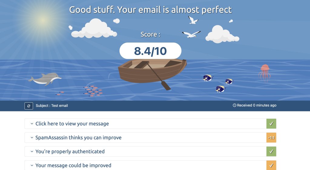 Email de prueba del comprobador de spam