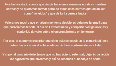 Haz limpieza de vez en cuando