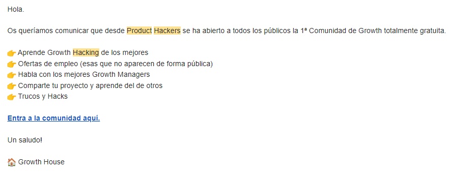 invitas a cada suscriptor a realizar una acción