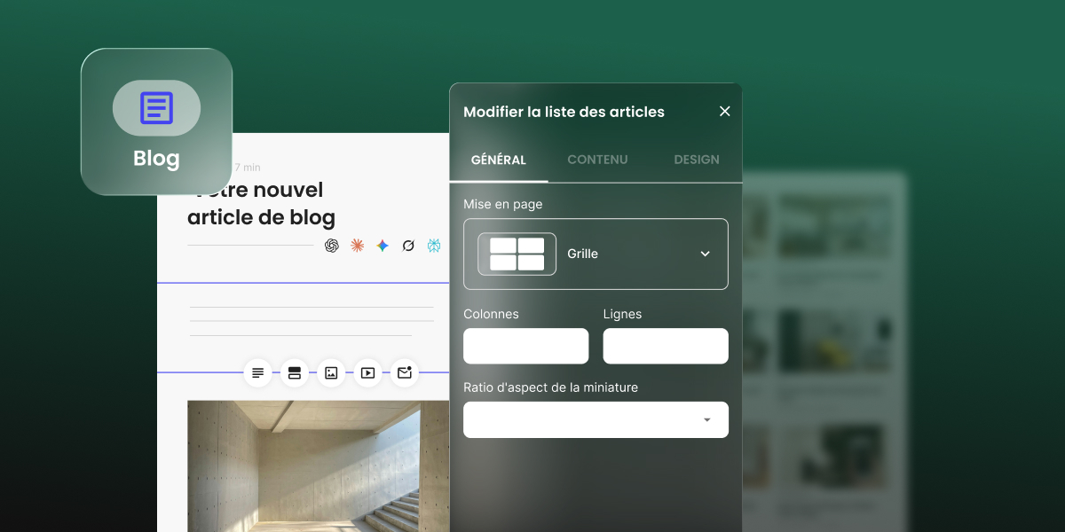 Aperçu de la fonctionnalité de blog de SiteGround Website Builder