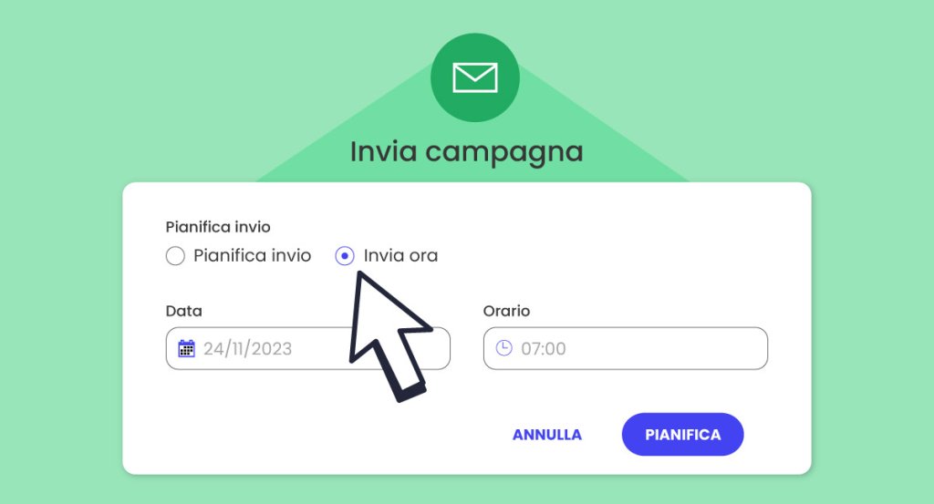 pianificazione lancio email
