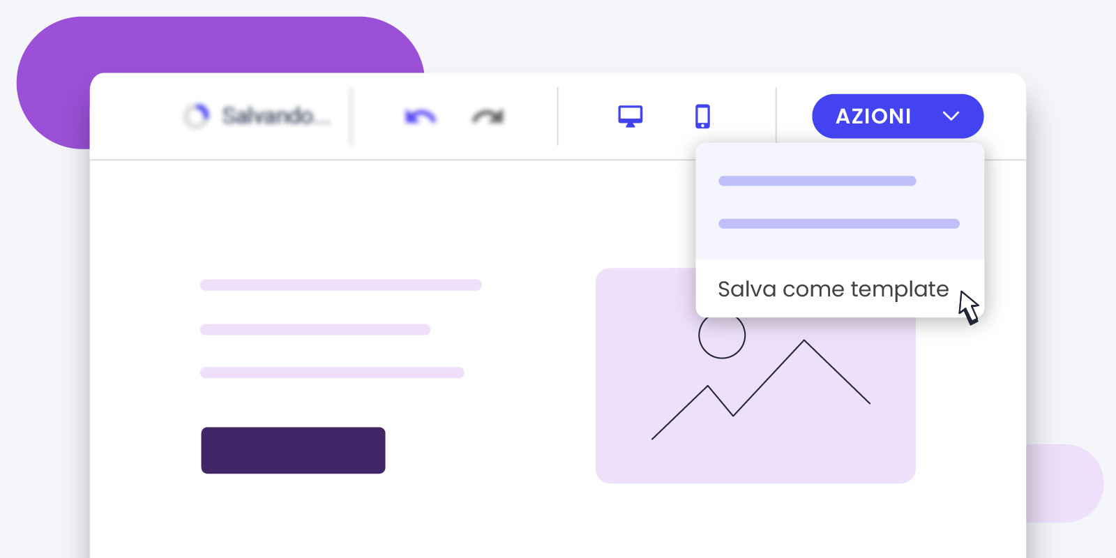 salvataggio di un template email