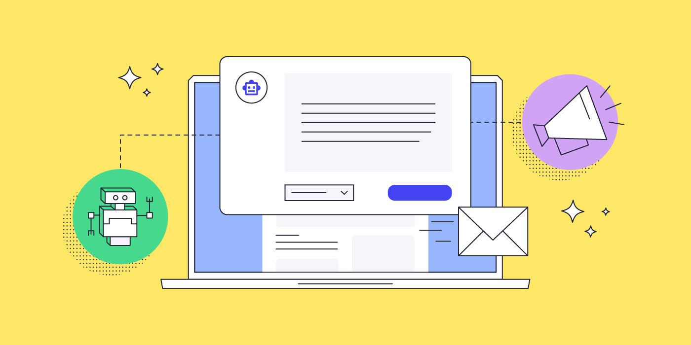 immagini di email che escono da un computer