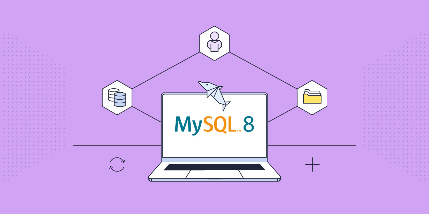 un computer con scritto mysql 8