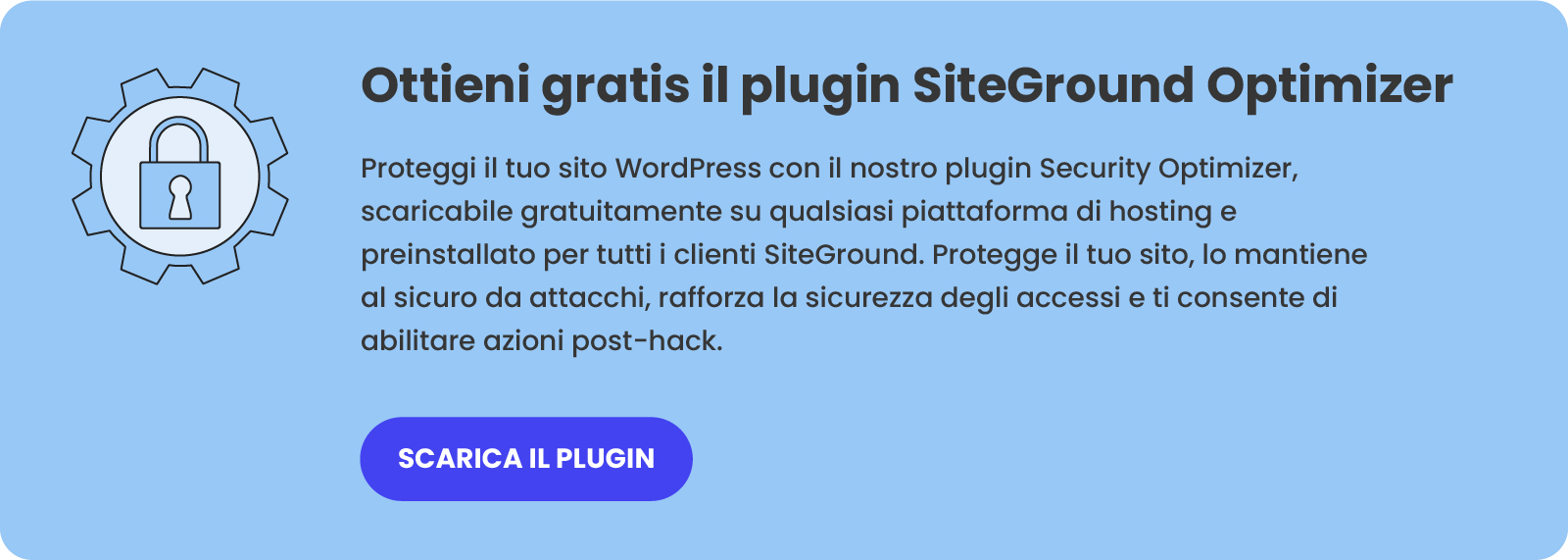 banner di siteground security optimizer
