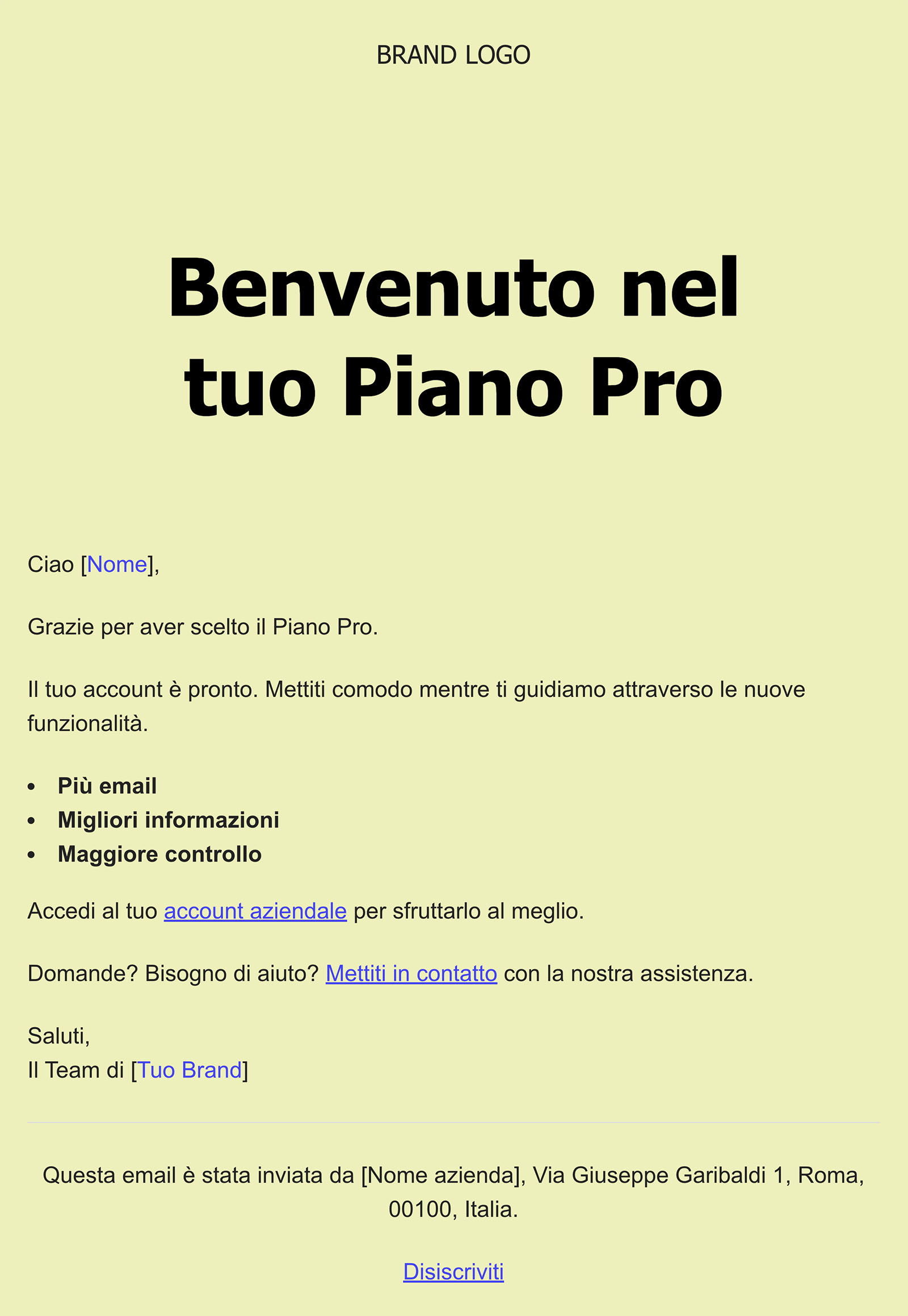 Layout interamente testuale