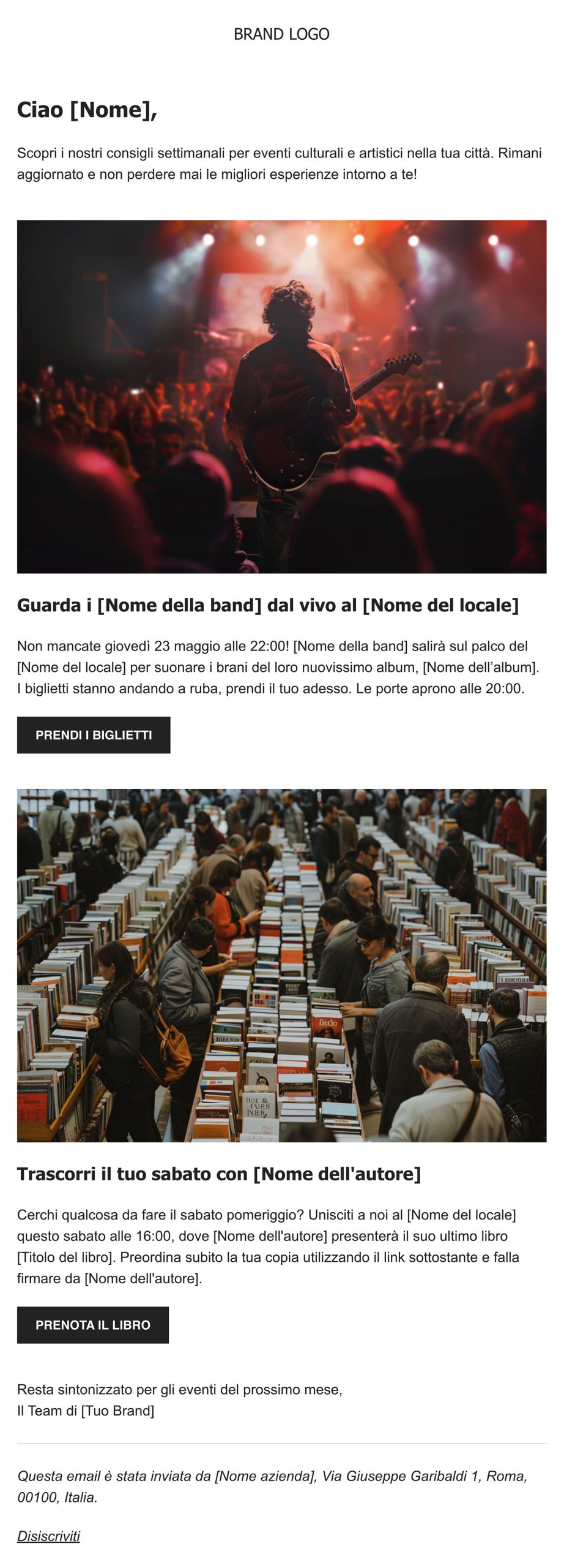 Layout a una colonna