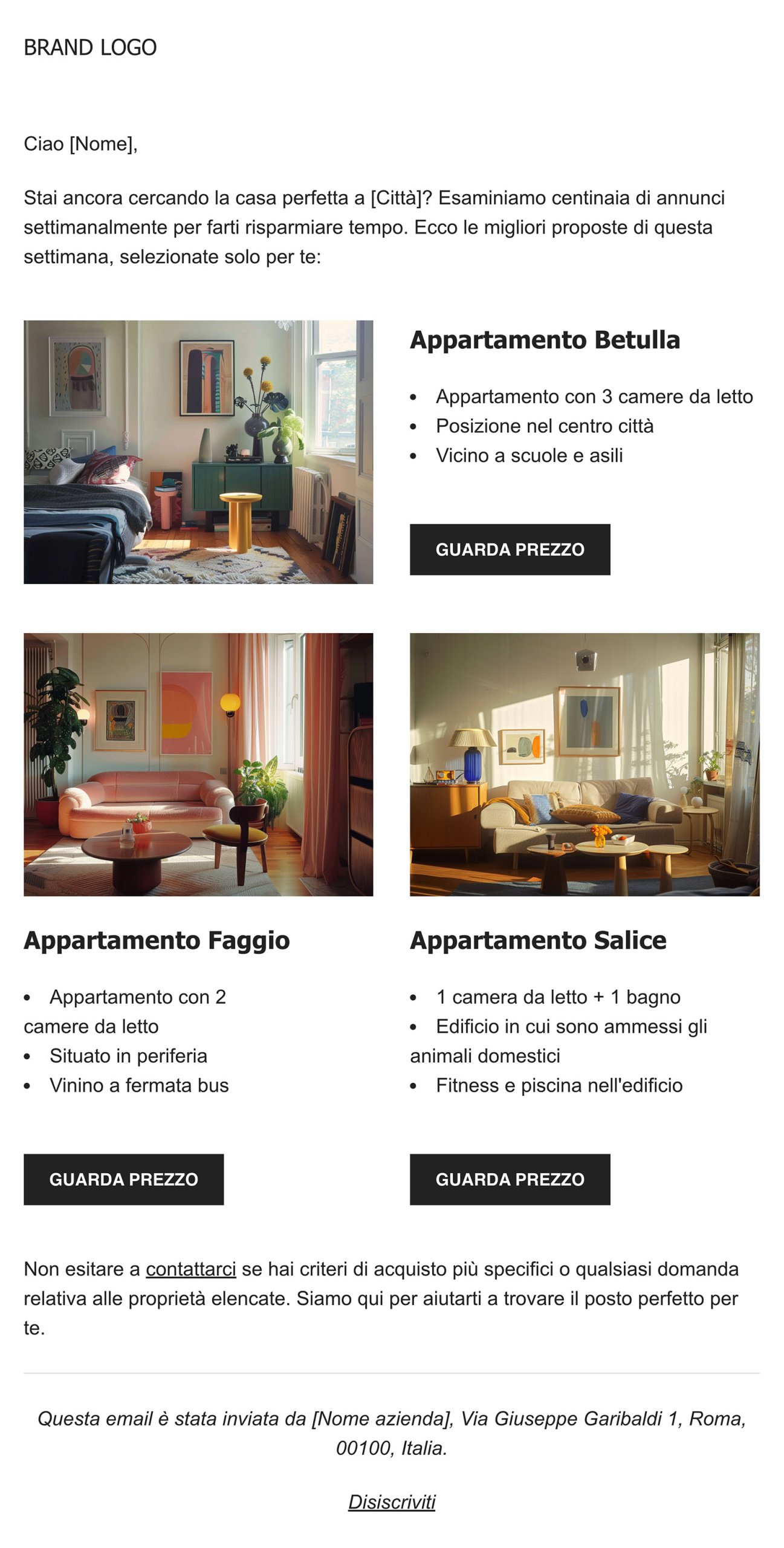 Layout a colonna ibrido