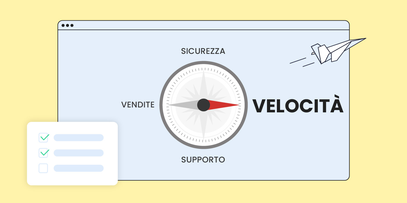 una bussola indica la velocità
