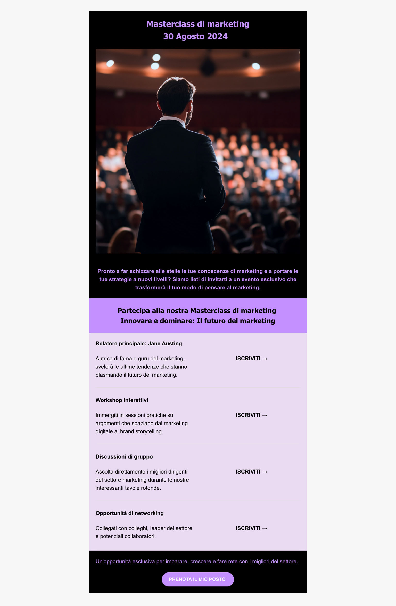 Promozioni di eventi
