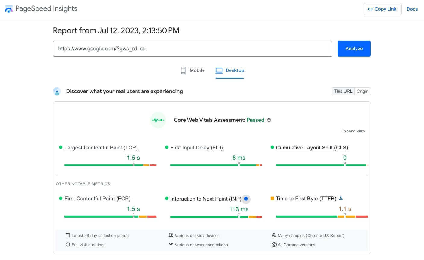 PageSpeed Insights