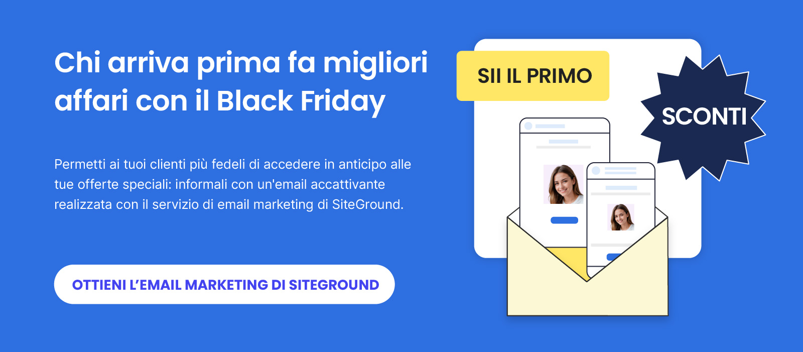 Ottieni l'email marketing SiteGround