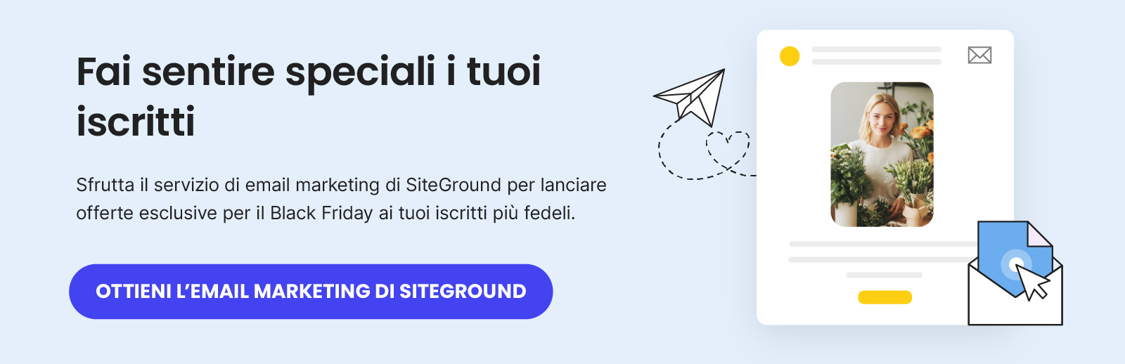 Ottieni l'email marketing SiteGround