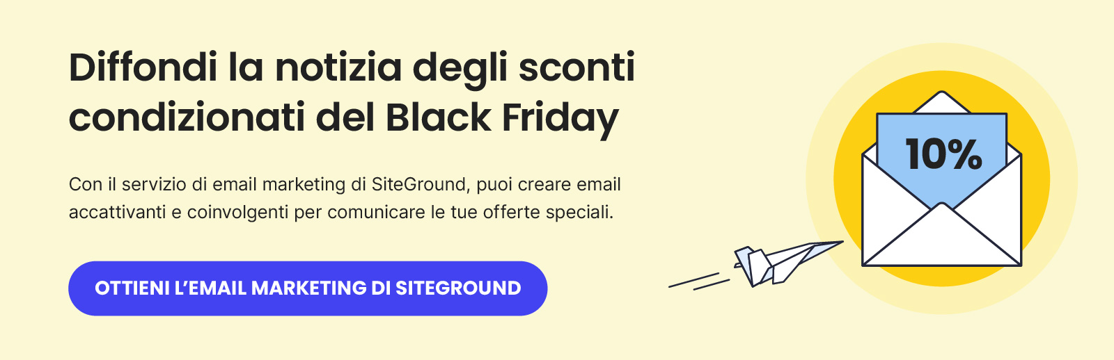 Ottieni l'email marketing SiteGround