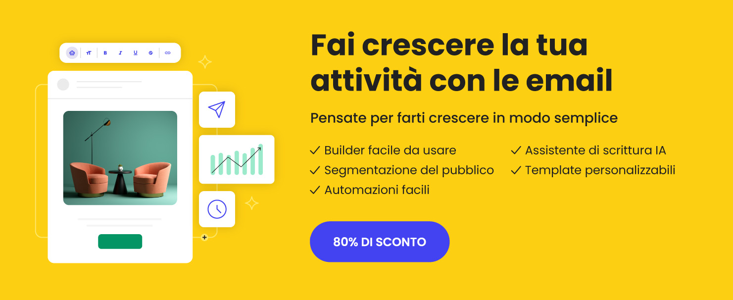 80% di sconto email marketing