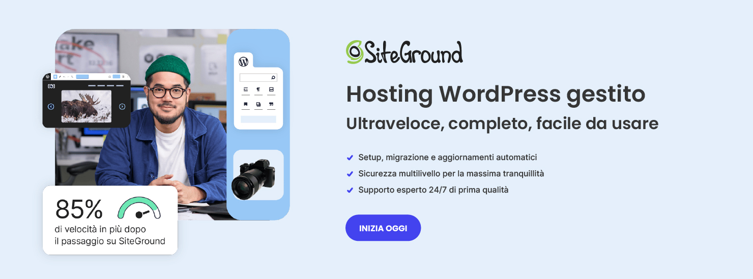 scopri il nostro hosting WordPress gestito