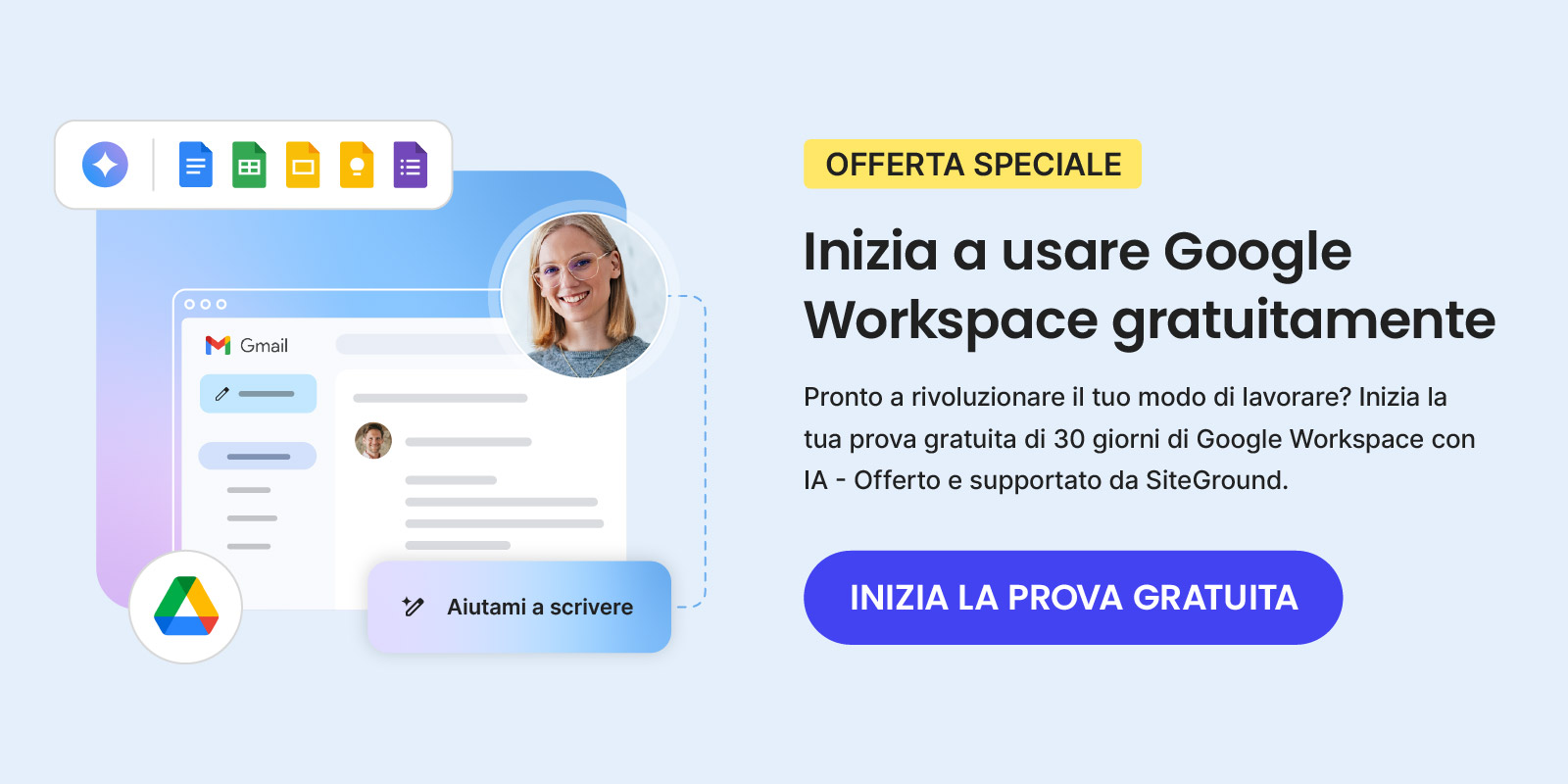 Prova Google Workspace su SiteGround