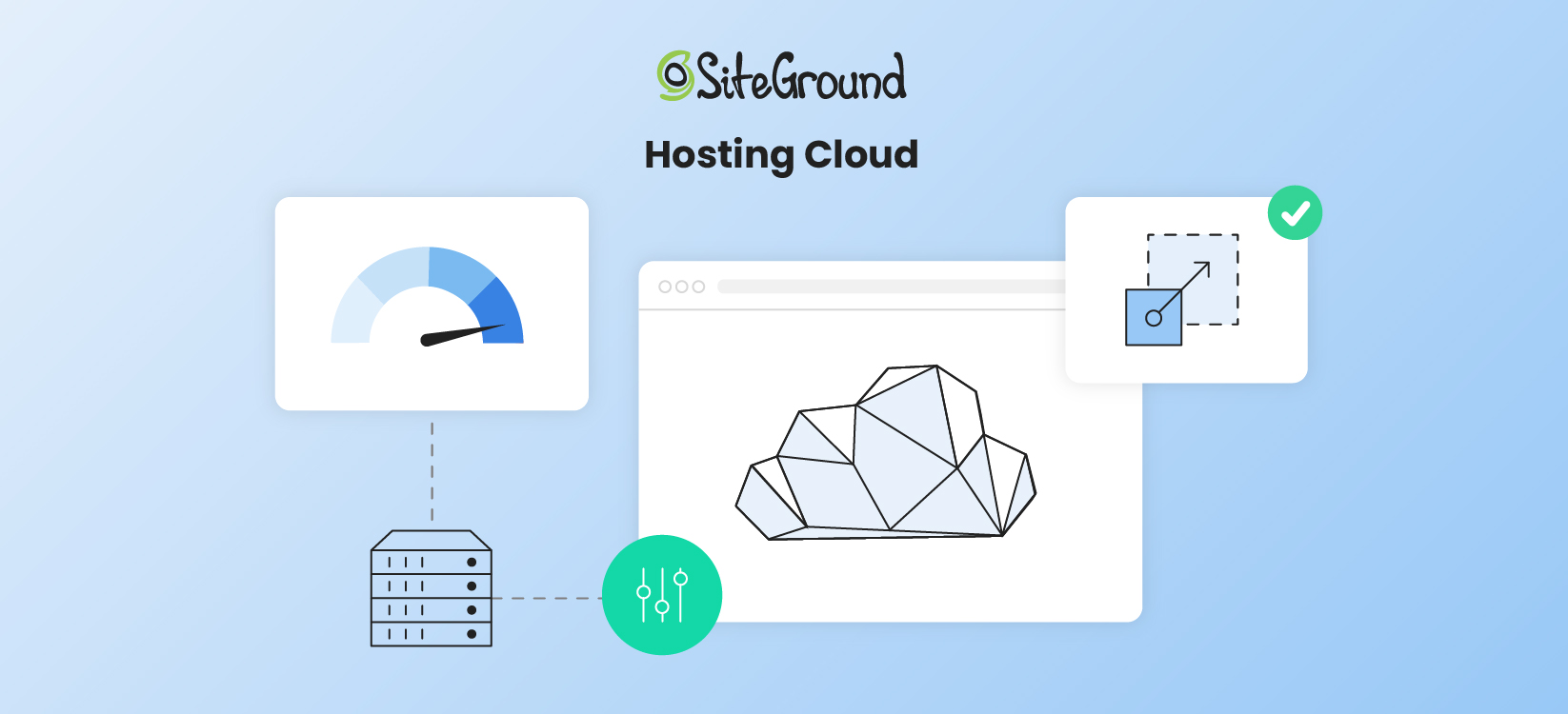 Un'infografica che mostra come funziona l'hosting Cloud