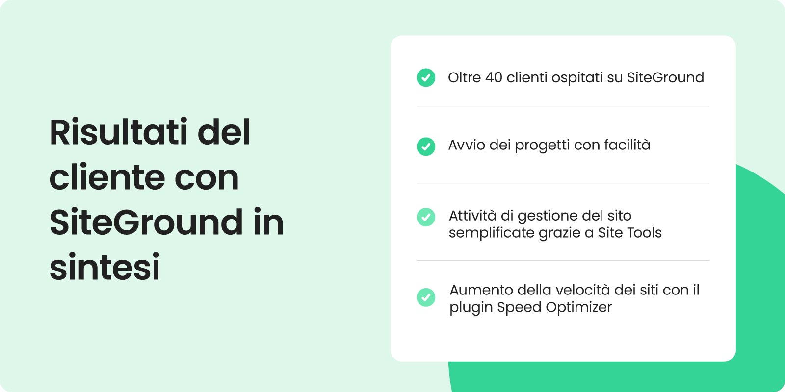 i risultati del cliente