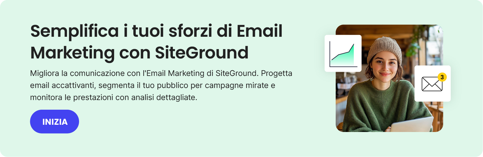 Prova l'email marketing SiteGround