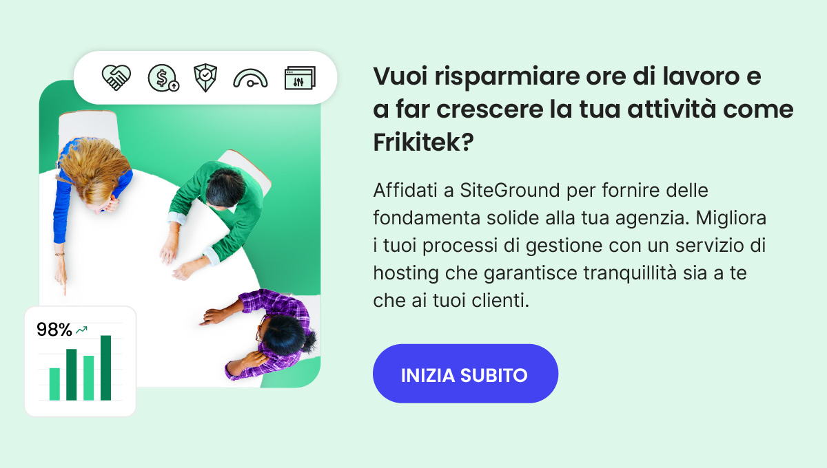 Prova il programma per agenzie di siteground