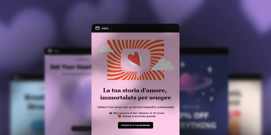 un esempio di email di san valentino personalizzata