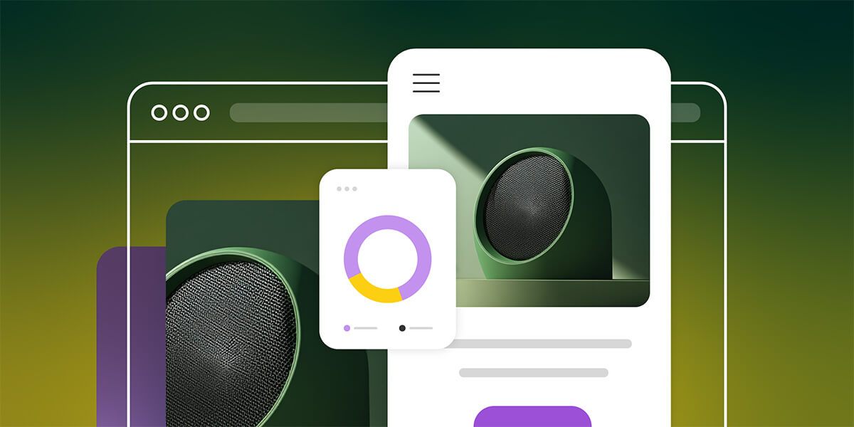 illustrazione astratta del design mobile per un sito responsivo